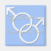 Gay Pride Fridge Magnets Same-Sex Man Love Magnet (Voorkant)