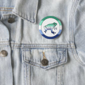 Gay Pride Frog Pin Ronde Button 5,7 Cm (In situ)