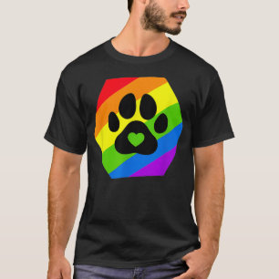 Gay Pride Furry LGBTQ Rainbow Flag T-shirt