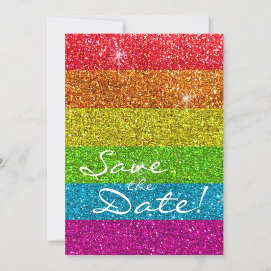 Gay Pride Gay Gay Pride van het huwelijk tussen ri Save The Date (Voorkant)