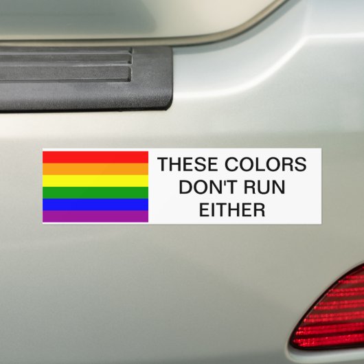 GAY PRIDE, GAY, PRIDE, BUMPERSTICKER, PRIDE FLAG BUMPERSTICKER (Op auto)