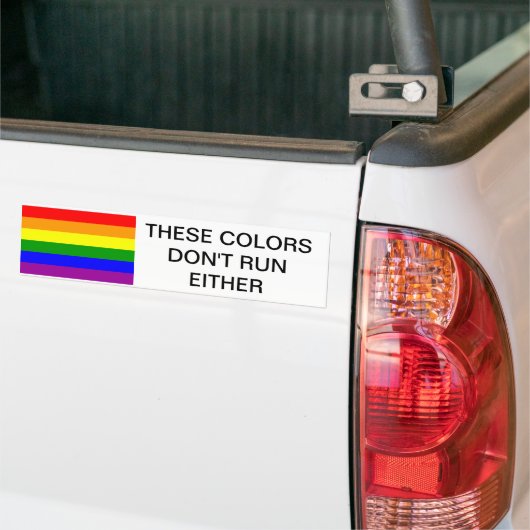 GAY PRIDE, GAY, PRIDE, BUMPERSTICKER, PRIDE FLAG BUMPERSTICKER (Op Truck)