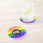 Gay PRIDE Geboren op me Zandsteen Onderzetter (Zijkant)