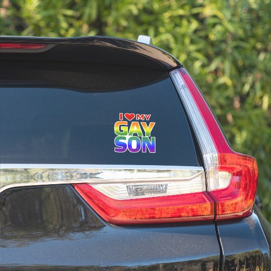 Gay pride Gelijkheid en ondersteuning Ik hou van m Sticker (Auto Zijkant)