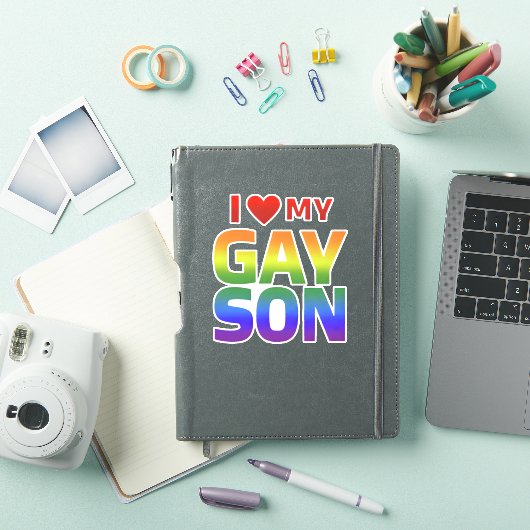 Gay pride Gelijkheid en ondersteuning Ik hou van m Sticker (iPad Cover)