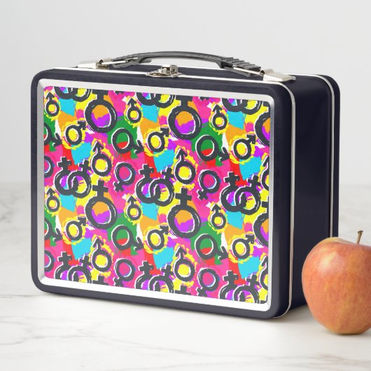 Gay Pride Gender Neon Pattern (In situ)