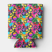 Gay Pride Gender Neon Pattern Blikjeskoeler (Voorkant)