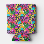 Gay Pride Gender Neon Pattern Blikjeskoeler (Achterkant)