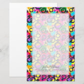 Gay Pride Gender Neon Pattern Briefpapier (Voorkant / Achterkant)