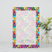 Gay Pride Gender Neon Pattern Briefpapier (Staand voorkant)