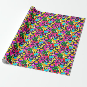 Gay Pride Gender Neon Pattern Cadeaupapier