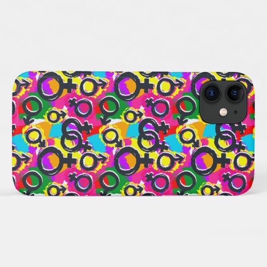 Gay Pride Gender Neon Pattern Case-Mate iPhone Case (Achterkant (horizontaal))