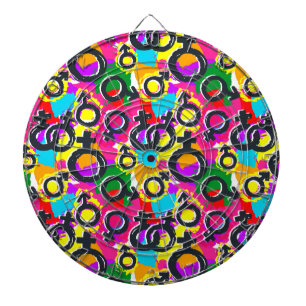 Gay Pride Gender Neon Pattern Dartbord
