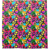 Gay Pride Gender Neon Pattern Douchegordijn (Voorkant)