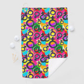 Gay Pride Gender Neon Pattern Golfhanddoek (Insitu)
