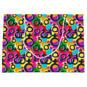 Gay Pride Gender Neon Pattern Groot Cadeauzakje (Voorkant)