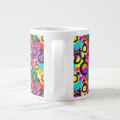 Gay Pride Gender Neon Pattern Grote Koffiekop (Achterkant)