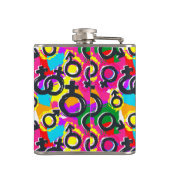 Gay Pride Gender Neon Pattern Heupfles (Achterkant)