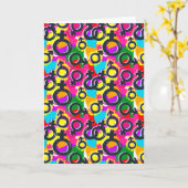 Gay Pride Gender Neon Pattern Kaart (Gele Bloem)