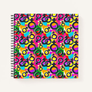 Gay Pride Gender Neon Pattern Notitieboek