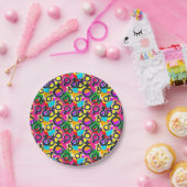 Gay Pride Gender Neon Pattern Papieren Bordje (Feest)