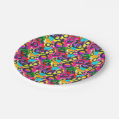 Gay Pride Gender Neon Pattern Papieren Bordje (Gekanteld)