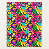 Gay Pride Gender Neon Pattern Planner (Voorkant)