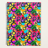 Gay Pride Gender Neon Pattern Planner (Voorkant)