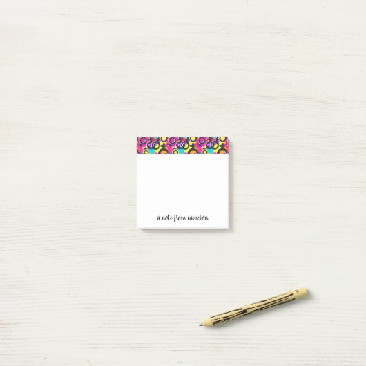 Gay Pride Gender Neon Pattern Post-it® Notes (Op bureau)