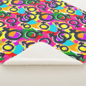 Gay Pride Gender Neon Pattern Sherpa Deken (3/4)