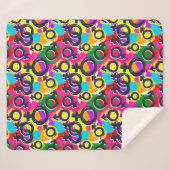 Gay Pride Gender Neon Pattern Sherpa Deken (Voorkant (horizontaal))