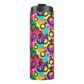 Gay Pride Gender Neon Pattern Thermosbeker (Voorkant)
