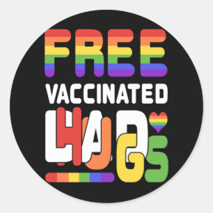 Gay Pride gevaccineerd LGBT Lesbian LGBTQ Proud Da Ronde Sticker