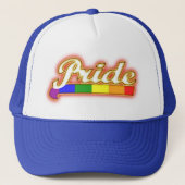 Gay Pride Ggloed Pride Trucker Pet (Voorkant)