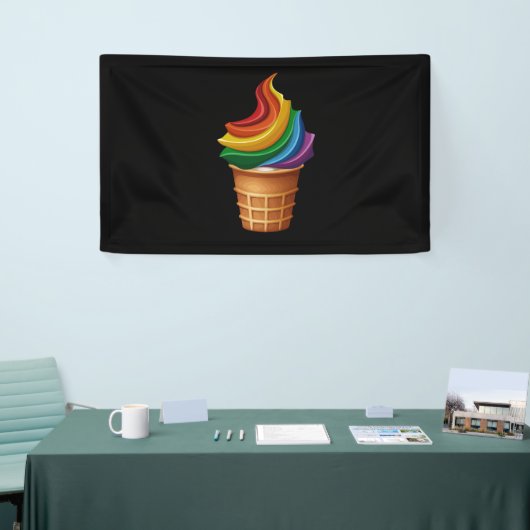 Gay Pride Gift LGBT Rainbow Ice Cream Spandoek (Beurs)