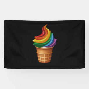 Gay Pride Gift LGBT Rainbow Ice Cream Spandoek