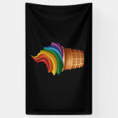 Gay Pride Gift LGBT Rainbow Ice Cream Spandoek (Verticaal)