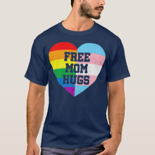 Gay Pride Gift Transgender Flag bij Free mama Hugs T-shirt