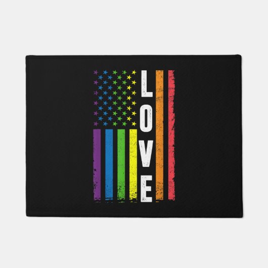 Gay Pride Gifts Mannen Vrouwen LGBT Regelboog Vlag Deurmat (Voorkant)