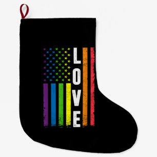 Gay Pride Gifts Mannen Vrouwen LGBT Regelboog Vlag Grote Kerstsok