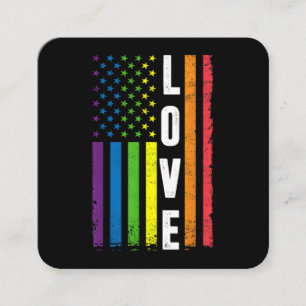 Gay Pride Gifts Mannen Vrouwen LGBT Regelboog Vlag Vierkante Visitekaartje