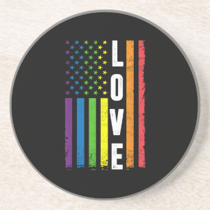 Gay Pride Gifts Mannen Vrouwen LGBT Regelboog Vlag Zandsteen Onderzetter