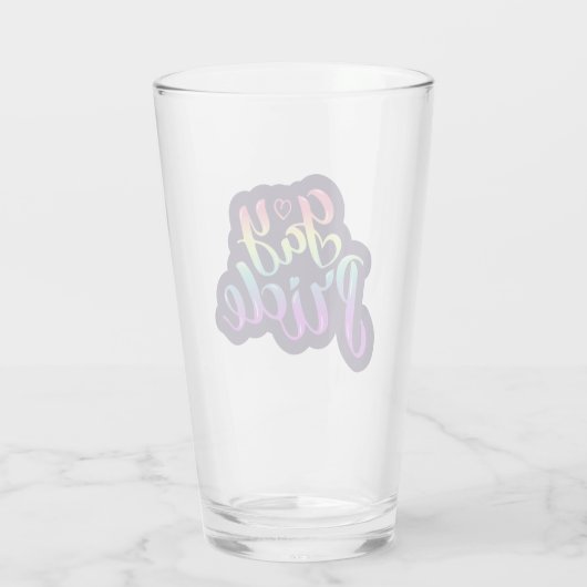 Gay Pride Glas (Achterkant)