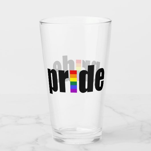 Gay Pride Glas (Achterkant)