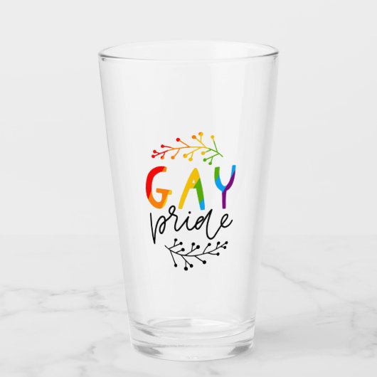 Gay Pride Glas (Voorkant)
