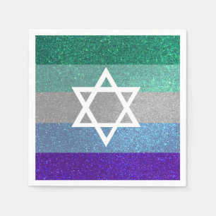 Gay Pride Glitter Bar Mitzvah Joodse ster van Davi Servet