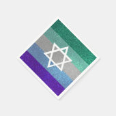 Gay Pride Glitter Bar Mitzvah Joodse ster van Davi Servet (Hoek)