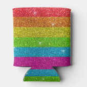 Gay Pride Glitter Rainbow Stripes LGBTQ Equality Blikjeskoeler (Achterkant)