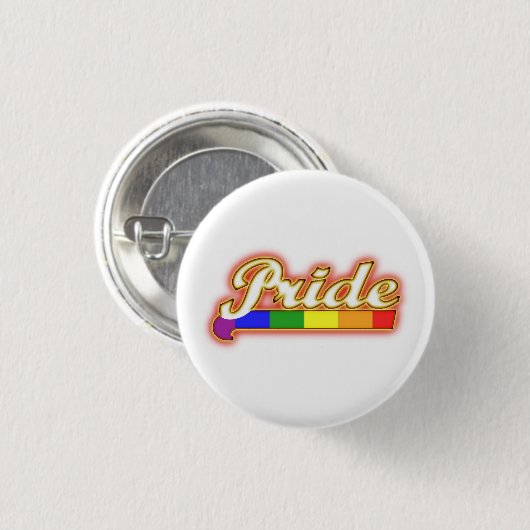 Gay Pride Glowing Pride Ronde Button 3,2 Cm (Voorkant /achterkant)