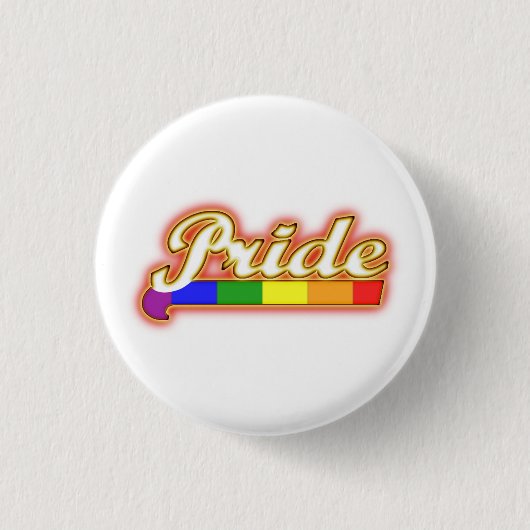 Gay Pride Glowing Pride Ronde Button 3,2 Cm (Voorkant)